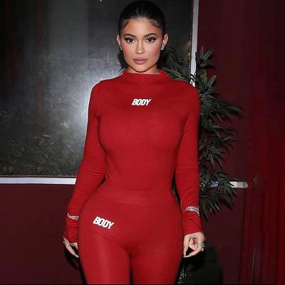 China 2020 Autumn Sustainable Women Long Sleeve Bodycon Jumpsuit Skinny Solid Sports Jogging Wear Ladies Two Piece Set for sale