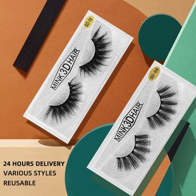 China Natural 3D Long Curl Like Eyelashes Imitation Stereo Nature Mink Pure Hand Made False Eyelashes Exaggerated for sale