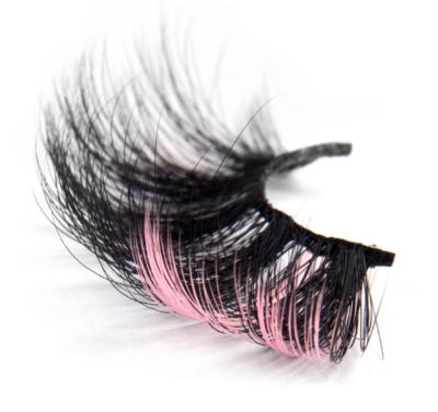 China Mink Eyelash Strips False Eyelashes Attractive Colorful Green Color For Party for sale