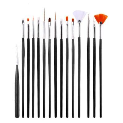 China 15Pcs/set NAIL Nail Brush Set Fasle Phototherapy Pen Carving Pen Nail Brush Pen Wholesale for sale