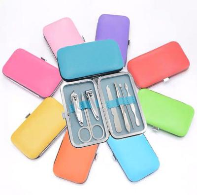 China Custom Finger Nail Beauty OUYA Manicure Pedicure Set Nail Clippers Grooming Kit Nail Tools PU Leather Case for sale