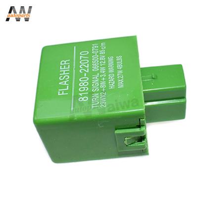 China Electronic Led Flasher Relay 81980-22070 aw 3pin Electronic Auto Flasher 12V Led Flasher Relay 81980-22070 066500-0791 OEM for sale