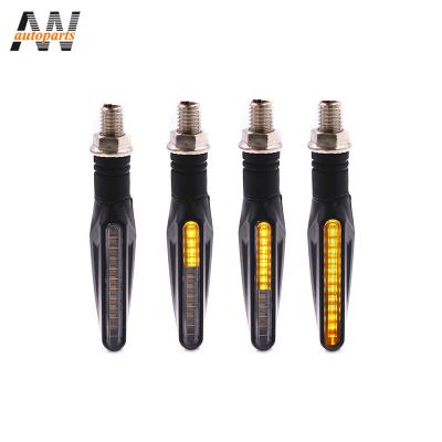 China Installation aw Motorcycle LED Turn Signal Light Turn Signal Light Electric Car Plug and Play 12LED Indicator for sale