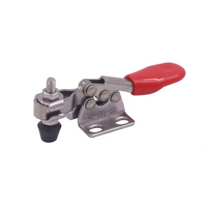 China SWEERIS Furniture Hardware Clamp GH-201SS Stainless Steel Horizontal Toggle Clamp Quick Toggle Clamps Hand Clip Tool Holder Capacity 27KG for sale