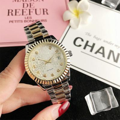 China Top Famous Fashion Style Brand Ladies Day/Date Watch Women Men Luxury Classic Stainless Steel Wristwatch Couple Watches Gifts for sale