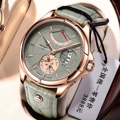 China Hot sale mens day/date watch sport top luxury men's version brand wristwatch waterproof real date quartz leather watch for sale