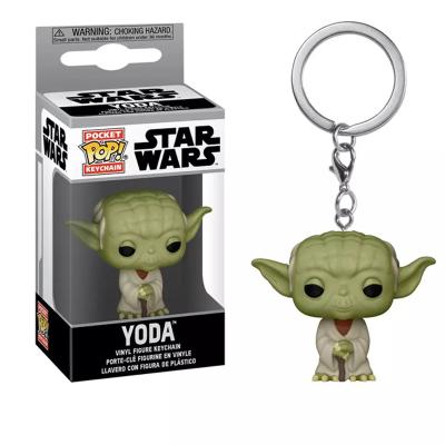 China Manga Anime Comics Pocket Pop Star Yoda BOBA FETT Leia Main Chain Wars Action Figure Toys Model Toys Gift Wholesale for sale