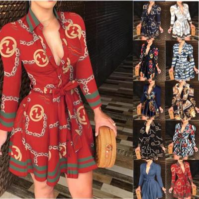 China New hot style one-piece casual anti-static summer dresses summer women's clothing fashion women's dress print dress skirt women's party for sale