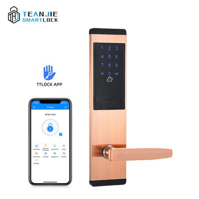 China Hotel Interior Ministry Electronic Lock Smart RFID Door Lock Digital Keypad 304 Touch Screen Stainless Steel Waterproof Password Card Key for sale