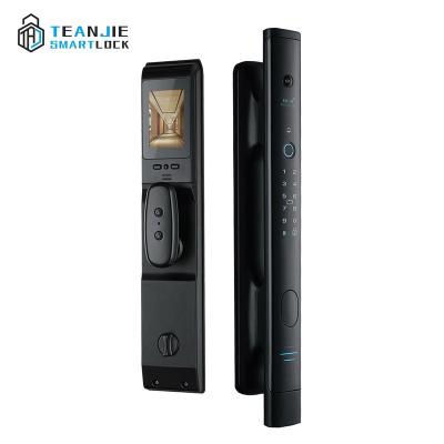 China Aluminum Alloy Biometric Fingerprint Electronic Door Lock with Camera Digital Password and Fingerprint Lock for sale