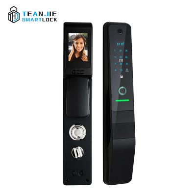 China Smart Camera Fingerprint Password Card APP Door Lock Security Zinc Alloy Biometric Lock for sale