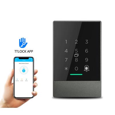 China Zinc Alloy+Acrylic Keypad IP66 Waterproof Wifi Wireless Smart Lock App Access Control Reader Digital Keypad Door Lock Card Reader for TTlock for sale