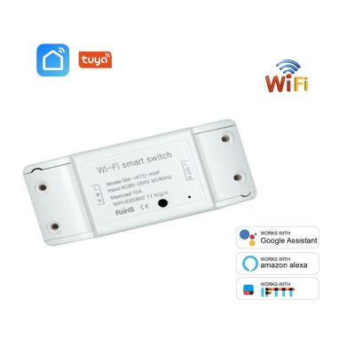 China Plastic Wifi Switch Breaker Domotic LED Light Controller Module With Alexa Google Home Smartlife Tuya Wireless Remote Control for sale