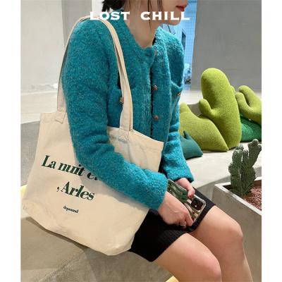 China Wholesale Custom Girls Durable Tote Bag Cotton Canvas Print Logo Cheap Luxury Eco Friendly Grocery Shopping Messenger Bags For Women for sale