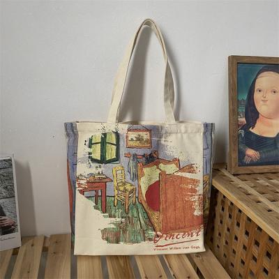 China Durable Sublimation Canvas Promotional Bag Customized Logo Cotton Plain Tote Beach Shopping Bag for sale