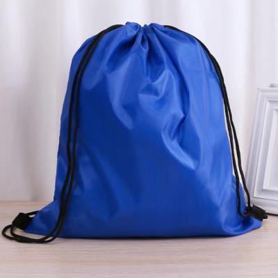 China Durable Custom Printed Cotton Polyester Small Sports Waterproof Storage Gym Backpack Folded Drawstring Bag for sale