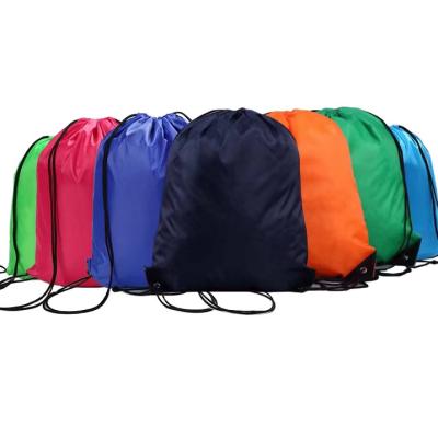 China Durable Custom Logo 210D Polyester Shopping Suction String Bag Sport Gym Bag Drawstring Backpack for sale