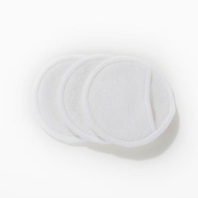 China Natural Environmental Soft Natural Bamboo Cotton Terry Towel Hot Selling Round Facial Cleansing Makeup Padded Reusable for sale