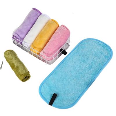 China Hot Sale Quick Dry Facial Massage Cleansing Soft Reusable Microfiber Makeup Removal Towel Glove Cloth for sale