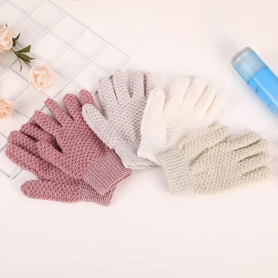 China EXFOLIATING Hot Sale Wholesale Exfoliating Gloves Bathroom Shower Scrub Towel Nylon Turkish Deep Exfoliating Glove Scrubs Bath Gloves for sale