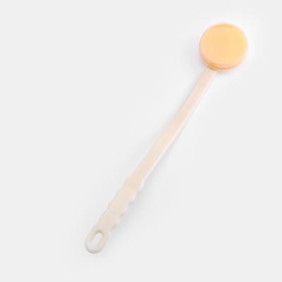 China Viable Flower Bath Body Sponge Extra Long Handle Scrubber For Back Lotion Applicator for sale