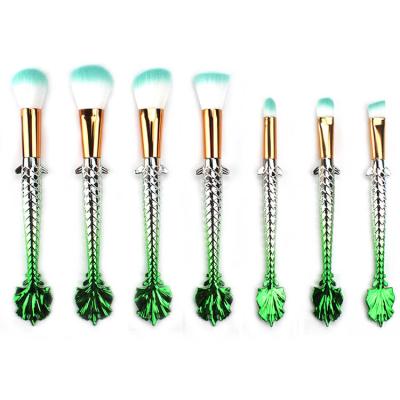 China Angular Blush Beauty Mermaid Design 7pcs Makeup Set Brush With High Quality Hot Selling Makeup Brush for sale