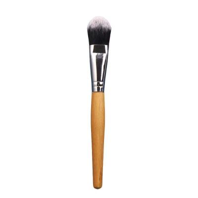 China Smudge Brush Private Label Cosmetic Bamboo Handle Base Makeup Brush Mask Blending Brush Free-Cruel for sale