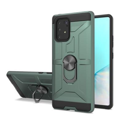 China Metal Ring Holder Wholesale Phone Case with Ring Holder Shockproof Phone Cover for Samsung S10 LITE A91 for sale