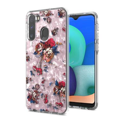 China Custom Design Top Selling Transparent TPU Printed PC Phone Case With Paper Shell For Samsung A21 A51 A71 A01 for sale