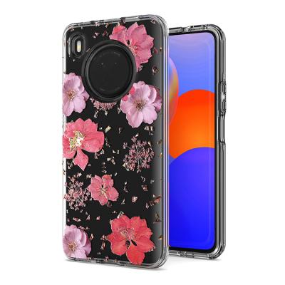 China Anti-fall Customize fundas Printed Flower Designer Phone Case For Huawei Y6P Y7P celular nova 8 8i for sale