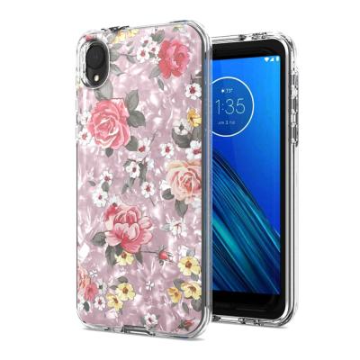 China Two-in-One 3 in 1 Pink Shell Paper Transparent Girls Cell Phone Case For Moto E5 E6 G8 Game Plus Power for sale