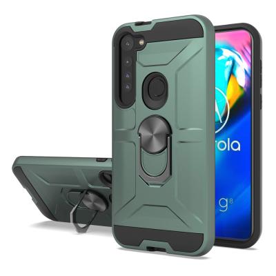 China Bulk custom Anti-drop fundas shockproof kickstand PC tpu cell phone case for Motorola G8 Power G10 G30 for sale