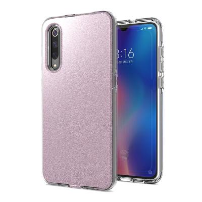 China Two-in-One Transparent Case Back Case Girls Glitter Mobile Phone Cover For Xiaomi Mi9 For Redmi Note 8 Pro Go for sale