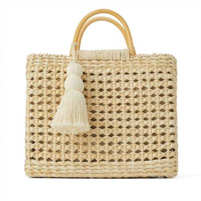 China Lady Cheap Handwoven Rattan Bag Summer Beach Handbag For Women for sale