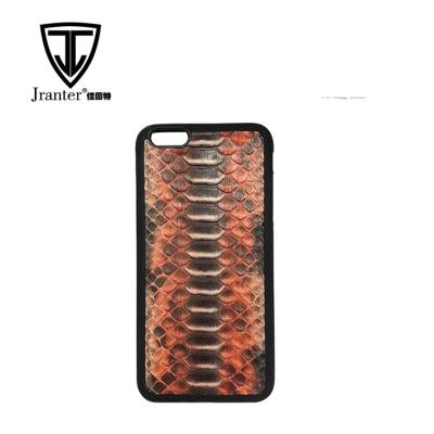 China Dust Proof Python Snake Skin Leather Cell Phone Case For i Phone 8 Phone i X for sale