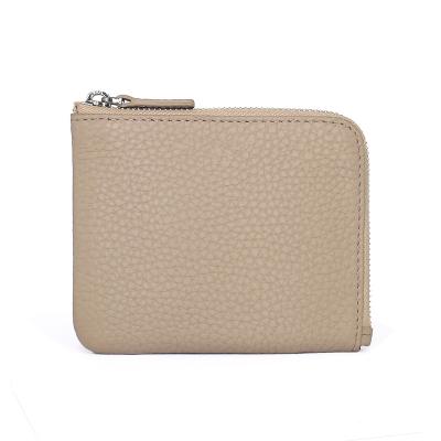 China Fashion Custom Small Square Coin Purse Pocket Slim Genuine Leather Ladies Wallets Card Holders for sale