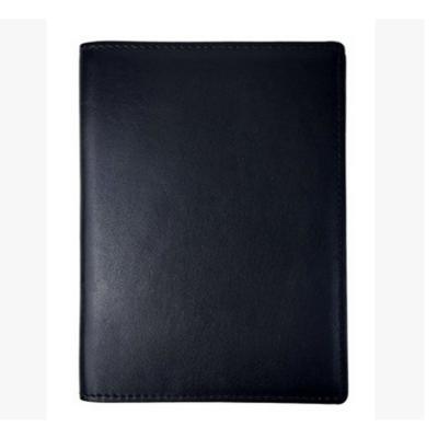 China Fashion Travel Passport Folder Wallet With Customize Logo Genuine Leather RFID Blocking Passport Cover Holder for sale