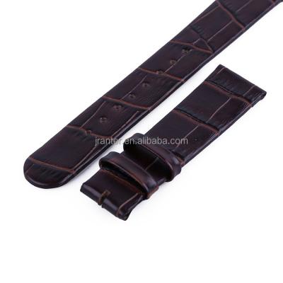 China Custom Grain Crocodile Leather Genuine Leather Watch Band For Men for sale