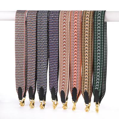 China Removable Customize Handbag Shoulder Belt Width 2inch Bag Accessories Cotton Canvas Webbing Decompression Bag Removable Woven Strap for sale