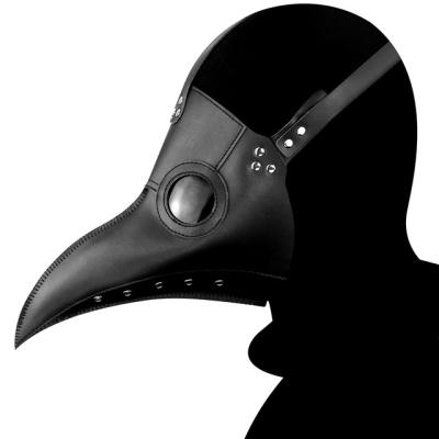 China Popular BeakSteampunk Halloween Scary Nose Cosplay Costume Long Props White Doctor Black Death Bird Mask for sale