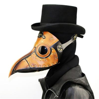 China Popular Plague Doctor Mask Steampunk Plague Doctor Costume Pu Leather Halloween for sale