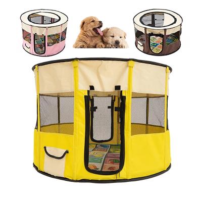 China Round Foldable Pet House Outdoor Dogs Pet Portable Breathable Tent Cat House Pet Playpen For Small Large for sale