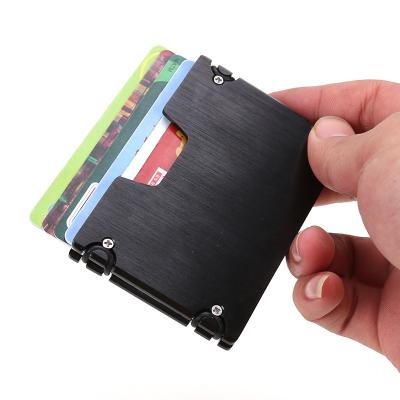 China Fashion New Style Promotion Aluminum Gift RFID Blocking Metal Credit Card Holder for sale