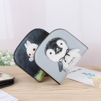 China 2021 Hot Selling Korean Style Anti-theft Zipper Style Women's Wallet Slim Short Cute Leather Organ PU Leather Wallet for sale