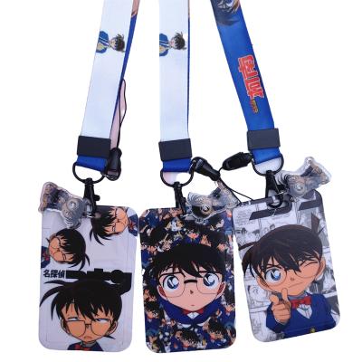 China Conan Japanese Anime Detective Bundle Cards Cell Phone Lanyard Fashion Long Detachable Car Combination Hanging Small Ribbon Buckle Lanyard for sale