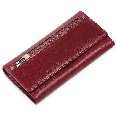 China Waterproof Women's RFID Blocking Wallet Clutch Organizer With Change Pocket Zipper Wallet For Lady for sale