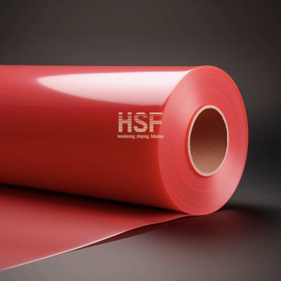 Cina Rovere di foglio di plastica opaco rosso 40 uM HDPE Lunghezza di avvolgimento 5000 metri in vendita