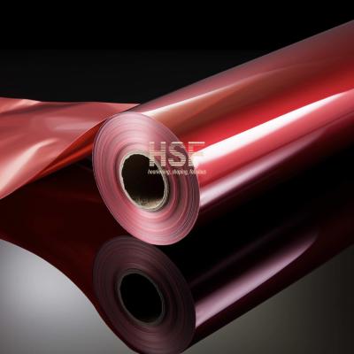 China 50 Micron Opaque Red PET Fluorosilicone Release Film Silicone Coated Side Wound In for sale