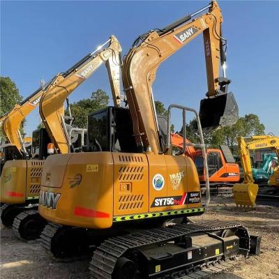 China In 2022 Used SANY Excavators Made SY75C Pro For Sales 0.12~0.32 CBM for sale