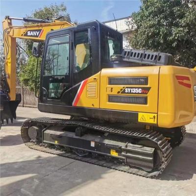 China 2022 Used Excavators Machine SANY 135C Pro For Sales Top Brand Chinese Excavator 0.53 CBM for sale